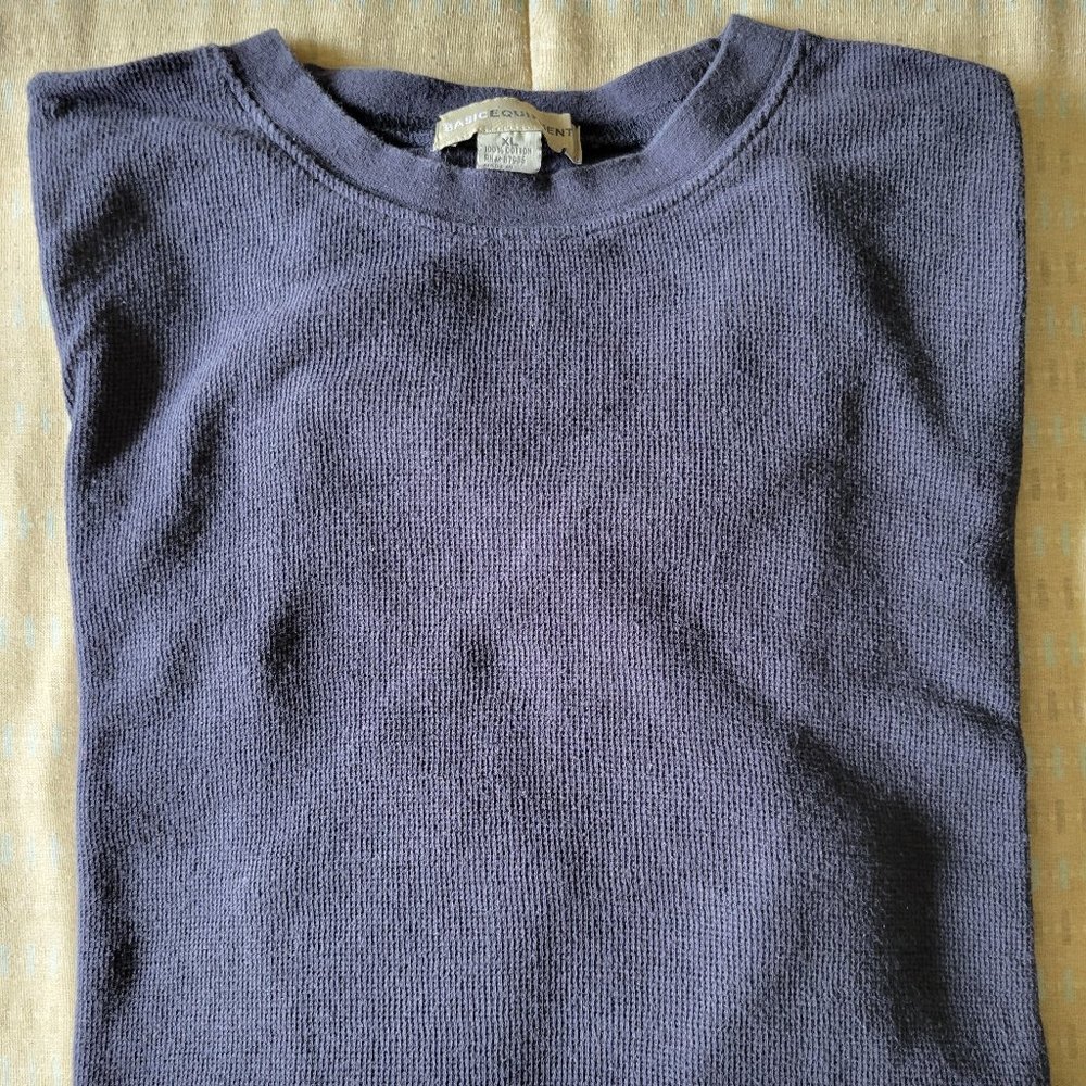 Basic Equipment Men’s Crew Neck Sweater Shirt – XL, Navy, NEW WITHOUT TAGS!